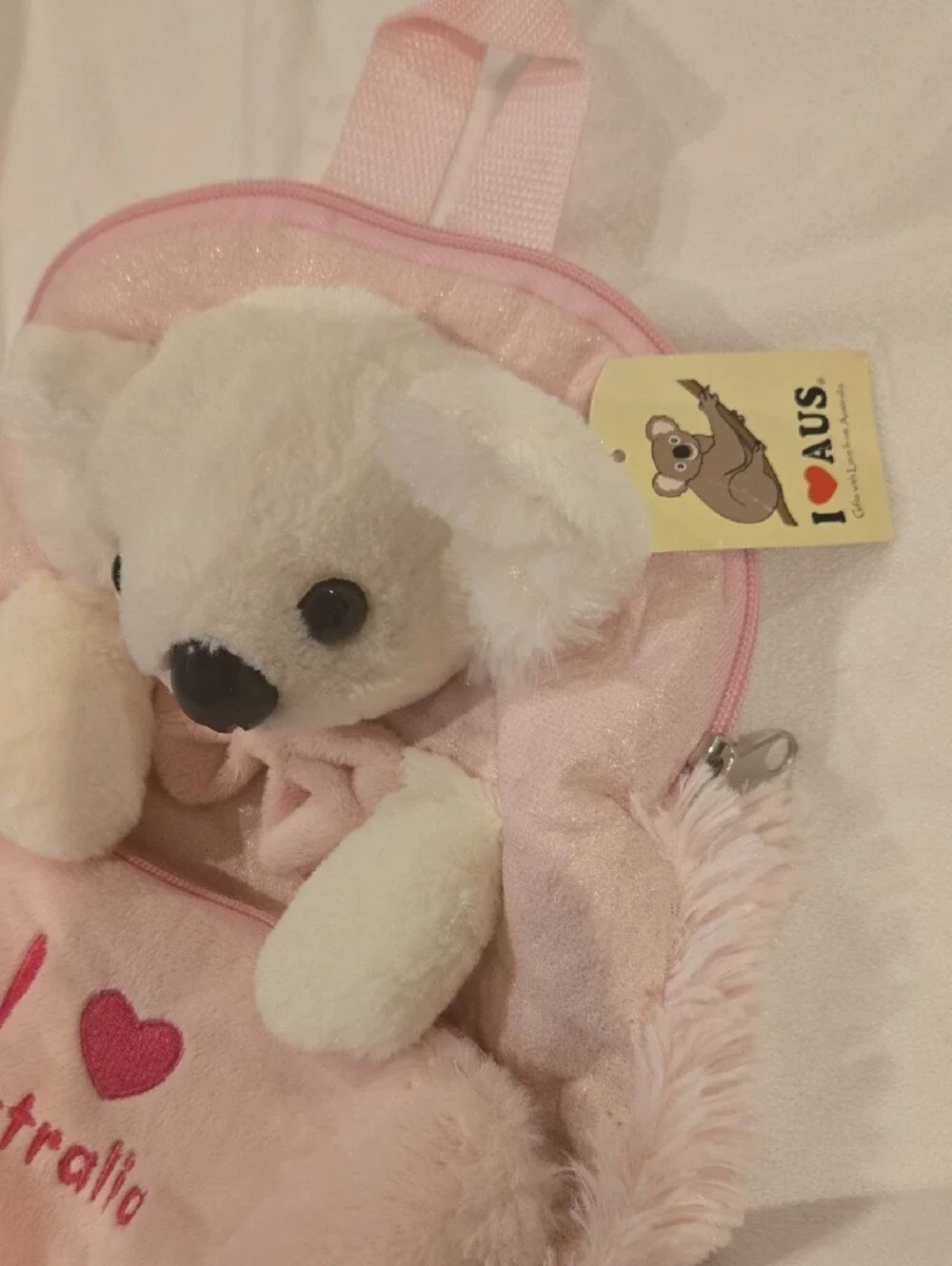 Pink Plush Koala Backpack - I ♥ Australia